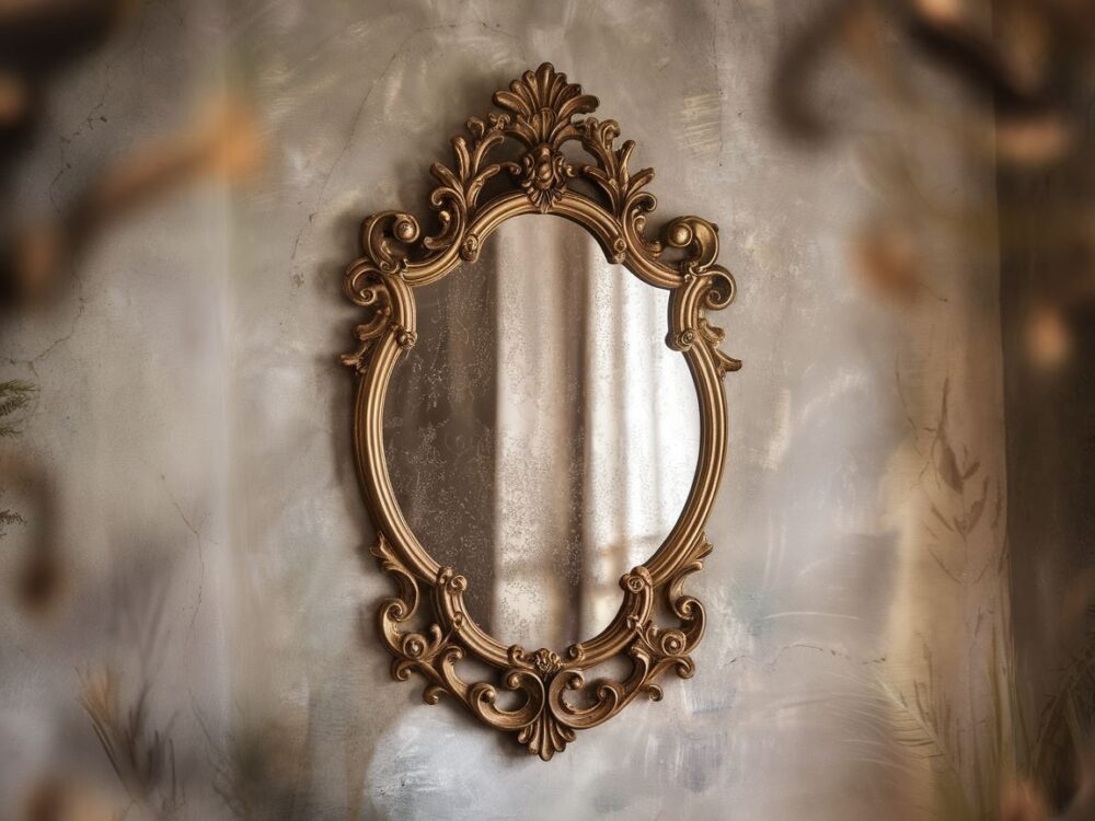 Eleganckie lustro w stylu vintage