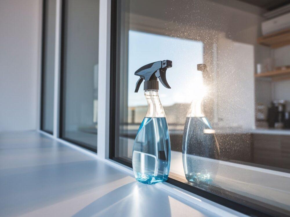 Odbicie światła na czystym szkle