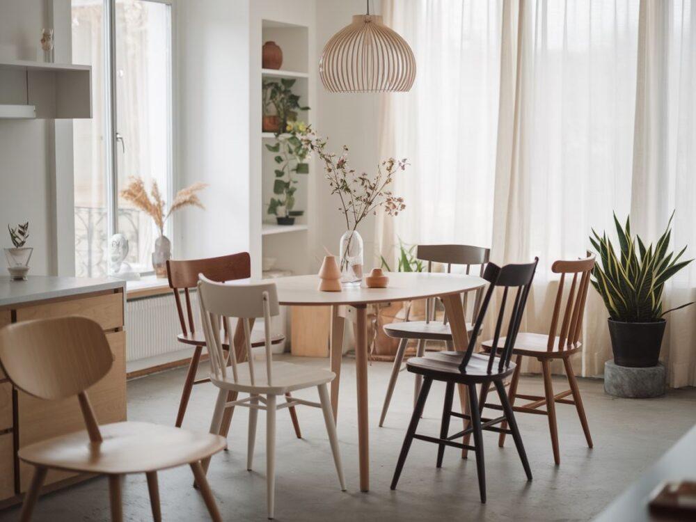 aranżacja stołu i krzeseł