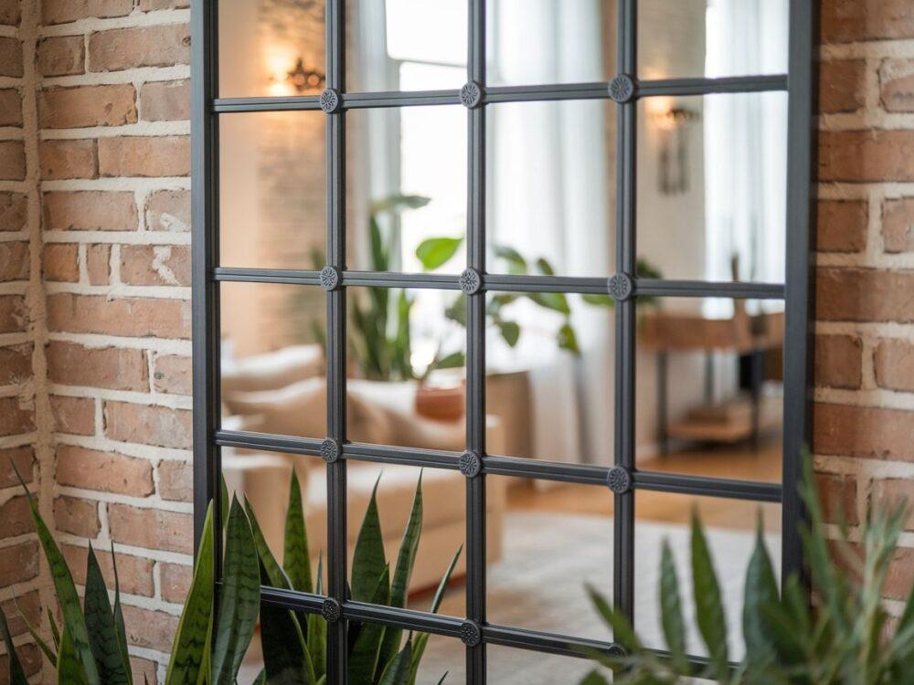 dekoracyjne lustro czarne