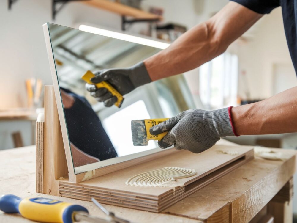 instrukcja klejenia lustra