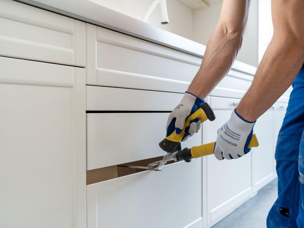 kuchnia z zamontowanym cokołem