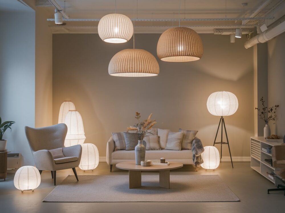 lampy podłogowe w salonie