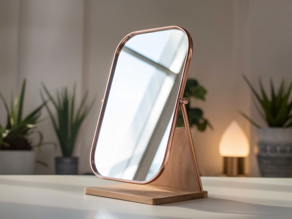 lustro do salonu miedziane