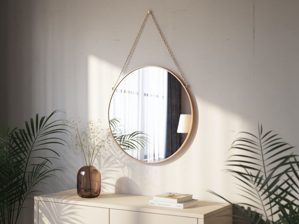 lustro na łańcuszku