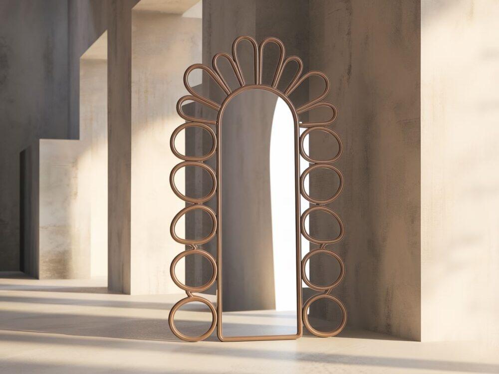 lustro w artystycznym wnętrzu