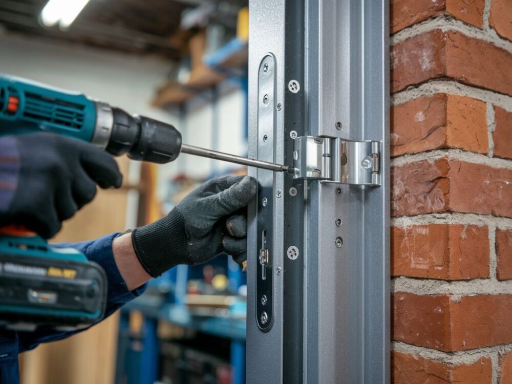 metalowa futryna z zawiasem