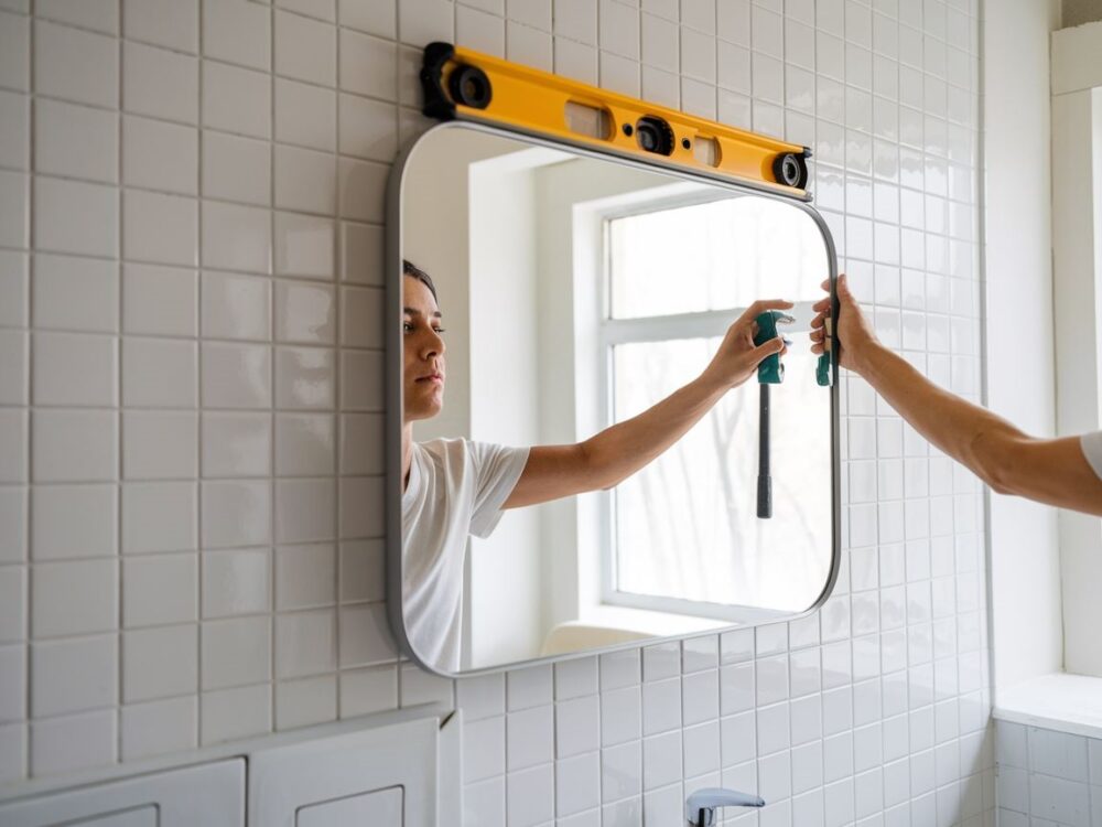 narzędzia do montażu lustra