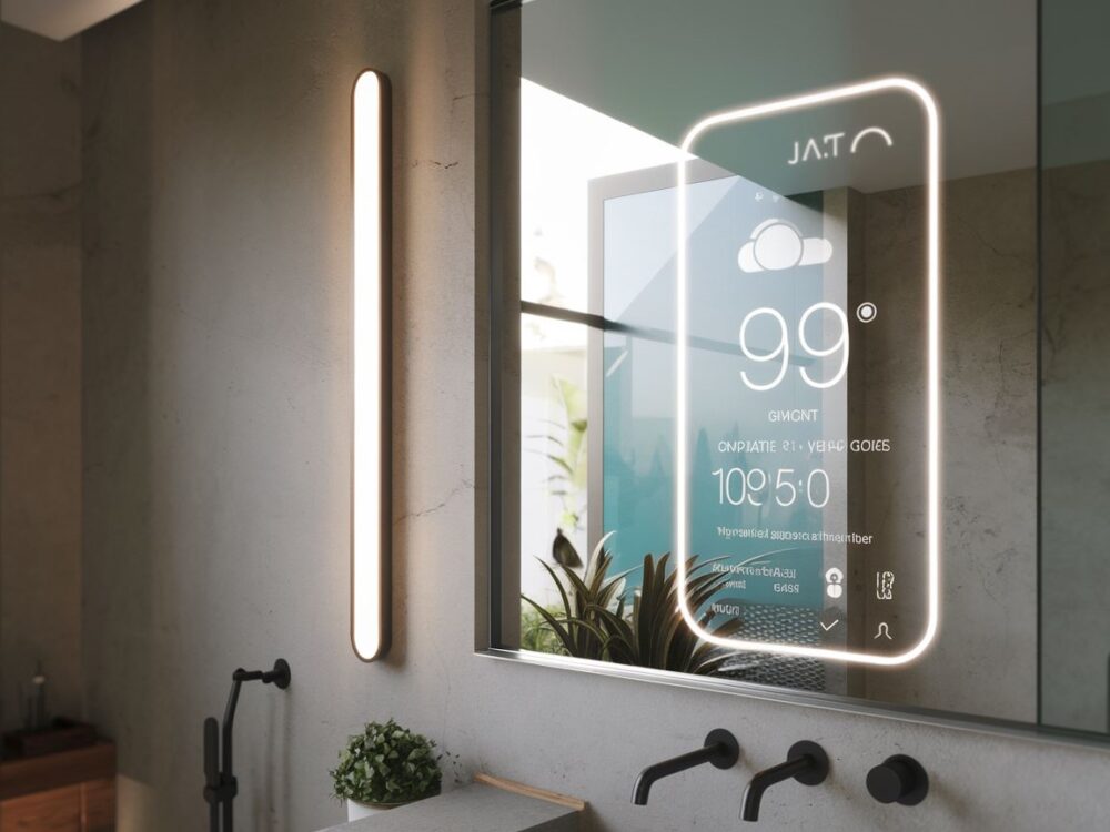 nowoczesna łazienka z lustrem smart