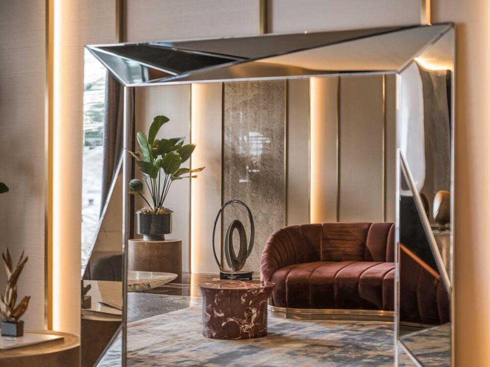 stylowe lustro fazowane