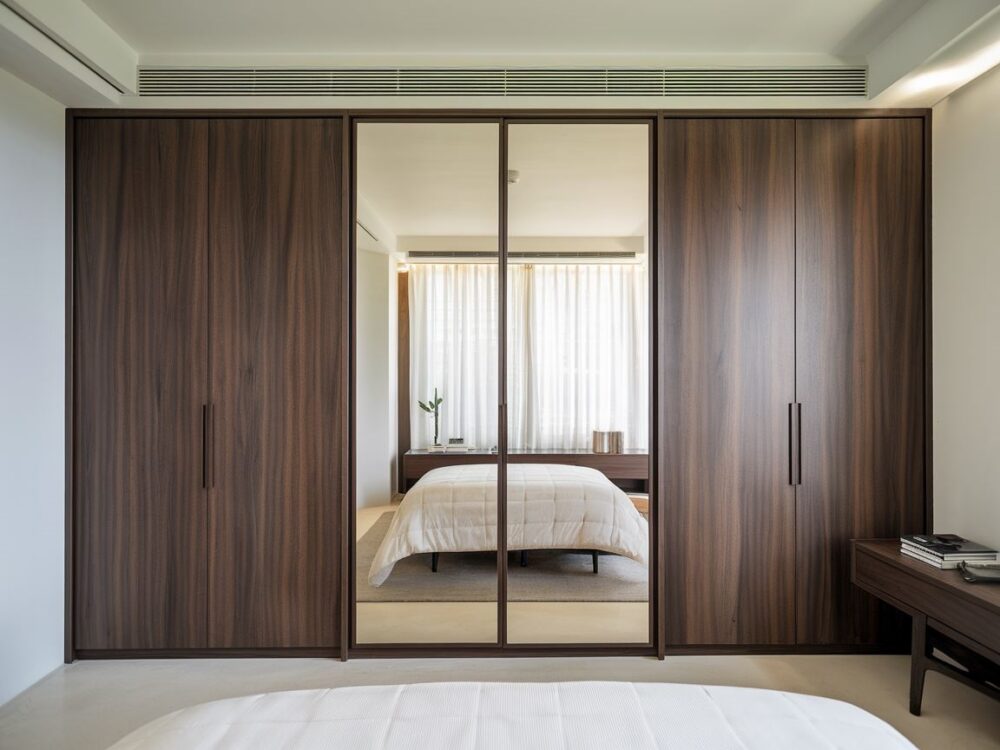 szafa wenge w sypialni