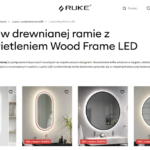 Lustra LED w drewnianej ramie - Ruke