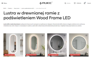 Lustra LED w drewnianej ramie - Ruke