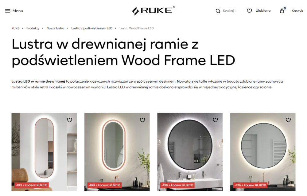Lustra LED w drewnianej ramie - Ruke